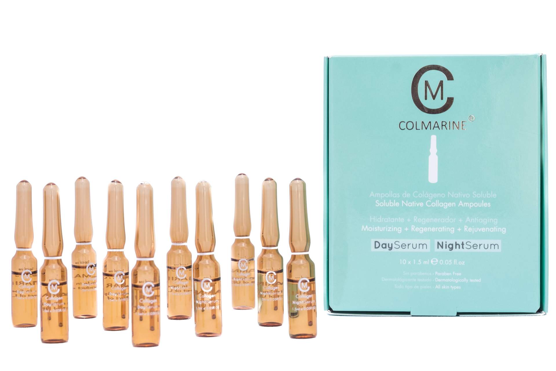 Colmarine Cosmetics vende ampollas faciales de colágeno y ácido hialurónico