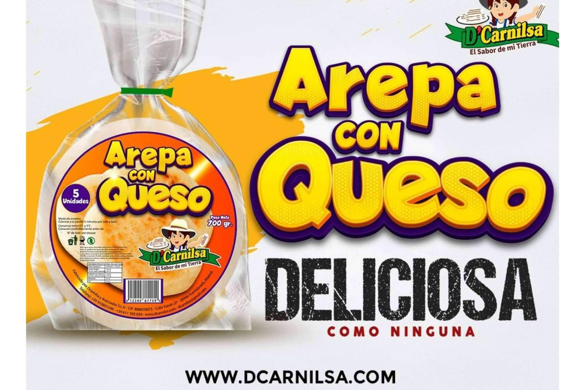D’Carnilsa comercializa la auténtica arepa de queso colombiana