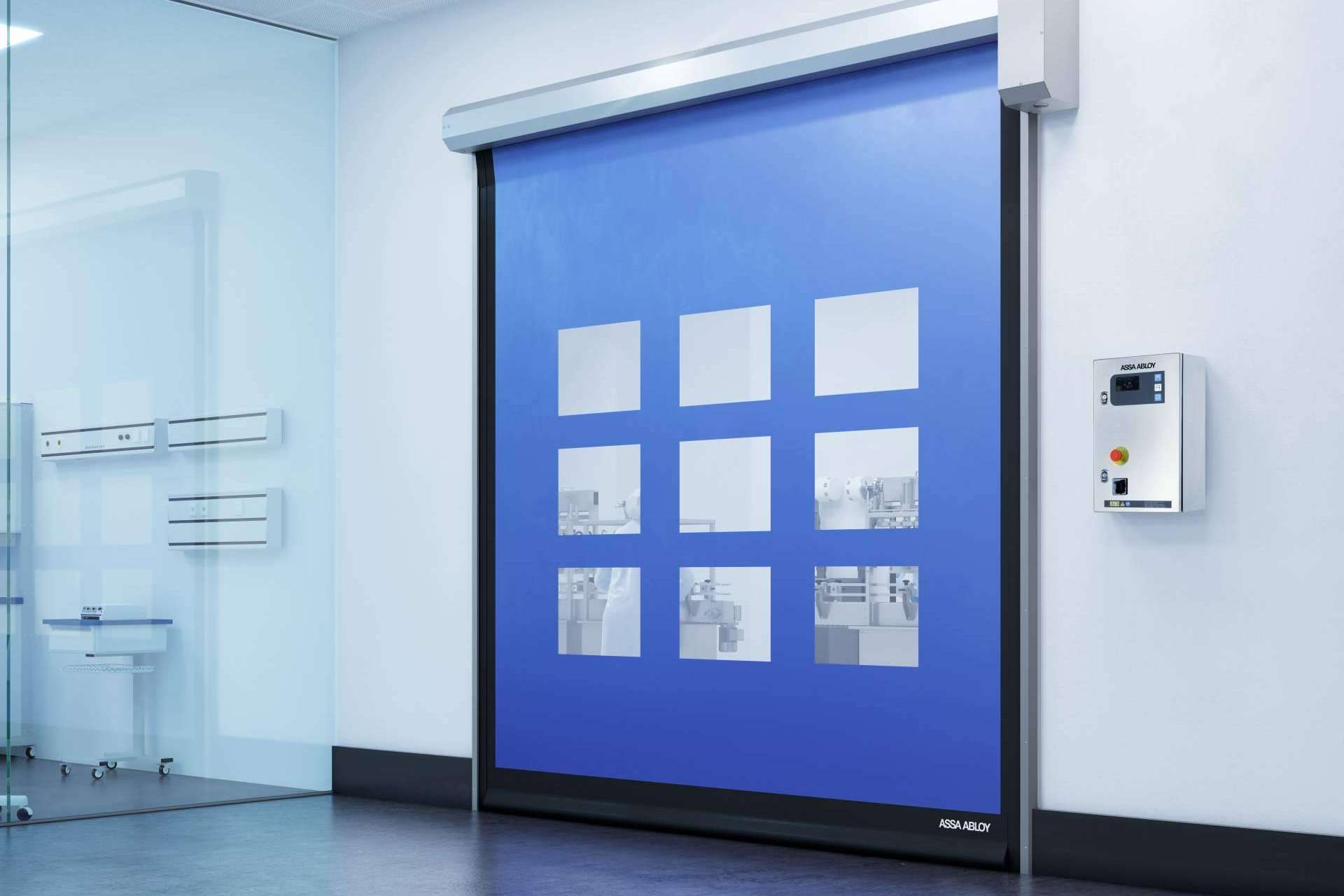 Puertas rápidas para salas limpias que ofrece ASSA ABLOY