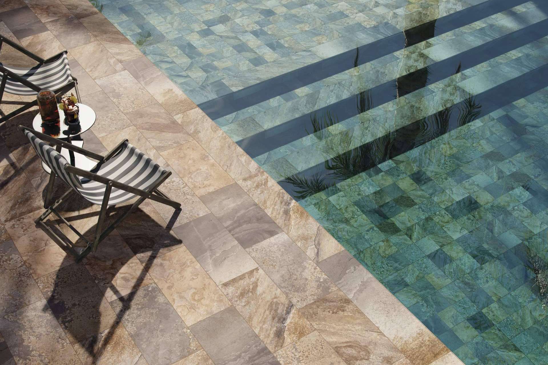 Escoger gres porcelánico para la piscina, con Interazulejo